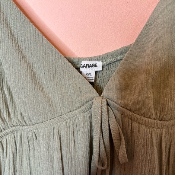 GARAGE Olive Green Mini Sundress - Picture 4 of 4